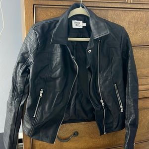 Princess Polly never worn leather jacket with zipper detailing.